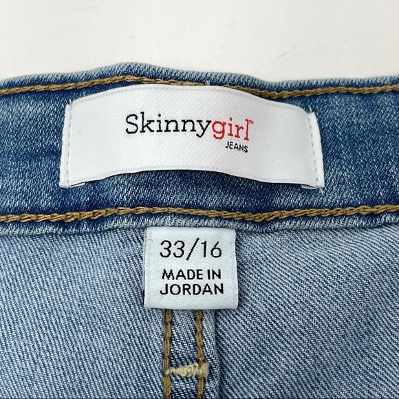 NWT! SkinnyGirl High Rise Button Front Cropped Wide Leg Denim Stretch Jeans - Picture 10 of 13